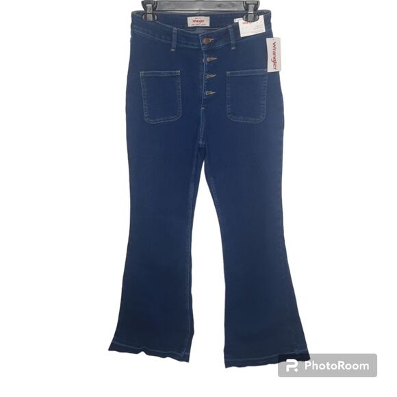 Wrangler High Rise Fierce Flare Jeans Size 8/29 X 32 - Picture 2 of 6